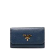 Pre-owned Leather key-holders Prada Vintage , Blue , Dames