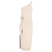 Pre-owned Polyester dresses Jacquemus Pre-owned , Beige , Dames