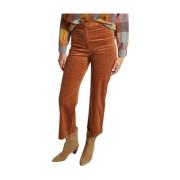 Broek met rechte snit en zakken Sessun , Brown , Dames