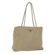 Pre-owned Nylon totes Prada Vintage , Beige , Dames