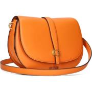 Oranje Leren Schoudertas Kuba Tri Compartiment Guess , Orange , Dames