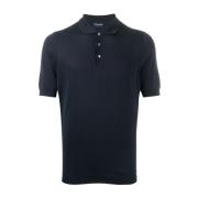 Blauwe Polo Sweater Rasato Drumohr , Blue , Heren