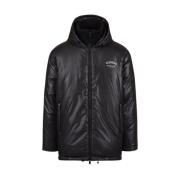 Logo Nylon Donsjas Iceberg , Black , Heren