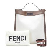 Pre-owned Leather handbags Fendi Vintage , White , Dames