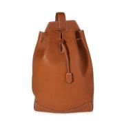 Pre-owned Leather backpacks Hermès Vintage , Brown , Dames