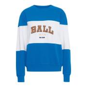 Blauwe Sweatshirt met Cool Print Ball , Blue , Dames