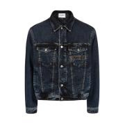 Vintage Denim Jack met Diamant Quilten Iceberg , Blue , Heren