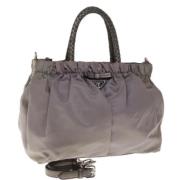 Pre-owned Nylon handbags Prada Vintage , Gray , Dames