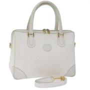 Pre-owned Canvas handbags Gucci Vintage , White , Dames