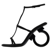 Pre-owned Suede sandals Salvatore Ferragamo Pre-owned , Black , Dames