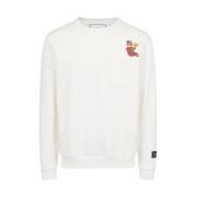 Yogi Print Crew-Neck Sweatshirt Iceberg , Beige , Heren