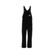 Zwarte Denim Bib Overall Carhartt Wip , Black , Heren