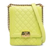 Pre-owned Leather chanel-bags Chanel Vintage , Green , Dames