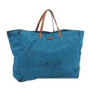 Pre-owned Canvas totes Gucci Vintage , Blue , Dames