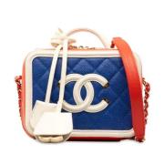 Pre-owned Leather chanel-bags Chanel Vintage , Blue , Dames