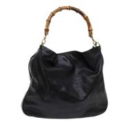 Pre-owned Leather handbags Gucci Vintage , Black , Dames