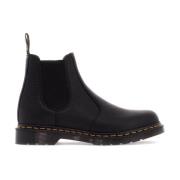 Gehamerd lederen Chelsea enkellaarzen Dr. Martens , Black , Heren