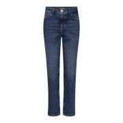 Klassieke Straight-Leg Donkerblauwe Jeans MOS Mosh , Blue , Dames