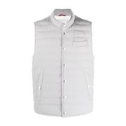 Gewatteerde mouwloze vest Brunello Cucinelli , Gray , Heren