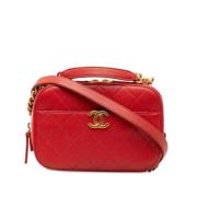 Pre-owned Leather chanel-bags Chanel Vintage , Red , Dames