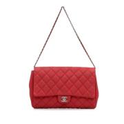 Pre-owned Leather chanel-bags Chanel Vintage , Red , Dames