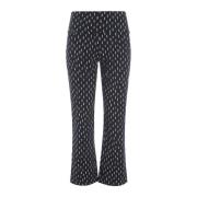 Sashiku Stretch Broek met Wijde Pijpen Bitte Kai Rand , Black , Dames