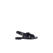 Zwarte Cross-Over Sandalen Anthology Paris , Black , Dames