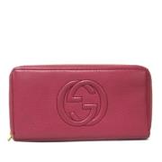 Pre-owned Leather wallets Gucci Vintage , Red , Dames