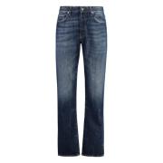 Straight-Leg Jeans met Metalen Details Department Five , Blue , Heren