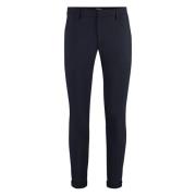 Wollen Chino Broek met Manchetten Dondup , Blue , Heren