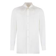 Katoenen shirt met zijsplitten Maison Margiela , White , Heren