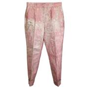 Pre-owned Polyester bottoms Dolce & Gabbana Pre-owned , Pink , Dames