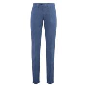 Katoenmix broek met zakken Canali , Blue , Heren