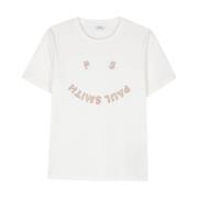 Witte T-shirts en Polos met Logodetail PS By Paul Smith , White , Dame...