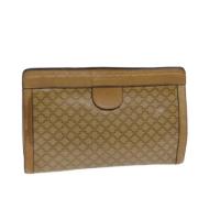 Pre-owned Canvas clutches Celine Vintage , Beige , Dames