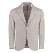 Katoenen Blazer met Reverskraag Barba Napoli , Beige , Heren