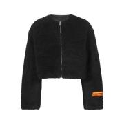 Korte Katoenmix Jas Heron Preston , Black , Dames