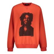 Katoenen sweatshirt met voor- en achterprint Dsquared2 , Orange , Here...