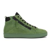 Groene Suède Hoge Sneakers Kazar , Green , Heren