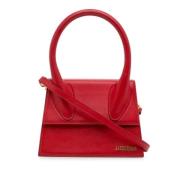 Pre-owned Leather handbags Jacquemus Pre-owned , Red , Dames