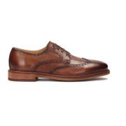 Bruin Leren Brogue Schoenen Kazar , Brown , Heren