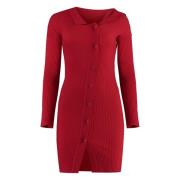 Gebreide jurk met verstelbare nekband Jacquemus , Red , Dames