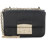 Metropolis Leren Mini Crossbody Tas Furla , Black , Dames