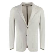 Blazer van katoenmix met reverskraag Canali , Beige , Heren