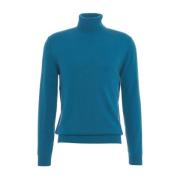 Blauwe Gebreide Trui Aw24 Handwas Daniele Fiesoli , Blue , Heren