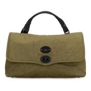 Luxethic Gekreukelde Nylon Handtas Zanellato , Green , Dames