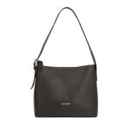 Zwarte Leren Minimalistische Stijl Arm Tas Kazar , Black , Dames