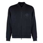 Modal Polyamide Sweatshirt met Zakken Giorgio Armani , Blue , Heren