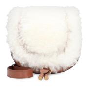 Leren Saddle Tas met Shearling Chloé , Multicolor , Dames