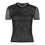 T-shirt met strassprint Blumarine , Black , Dames